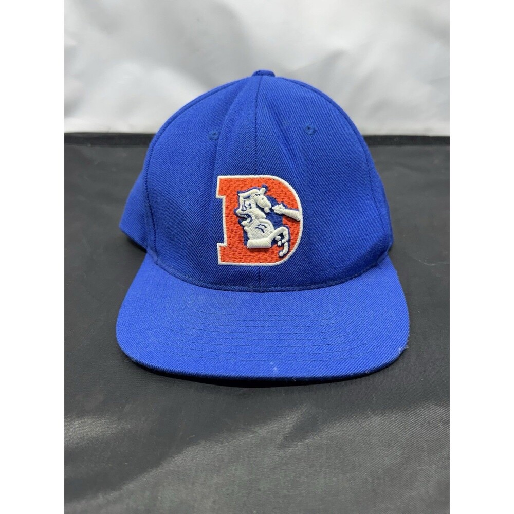Denver Broncos Mitchell & Ness NFL Vintage Logo Retro Blue SnapBack Hat Wool